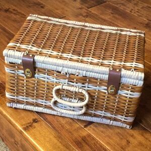 Vintage antique collector basket carry all artist farmer’s market boho decor